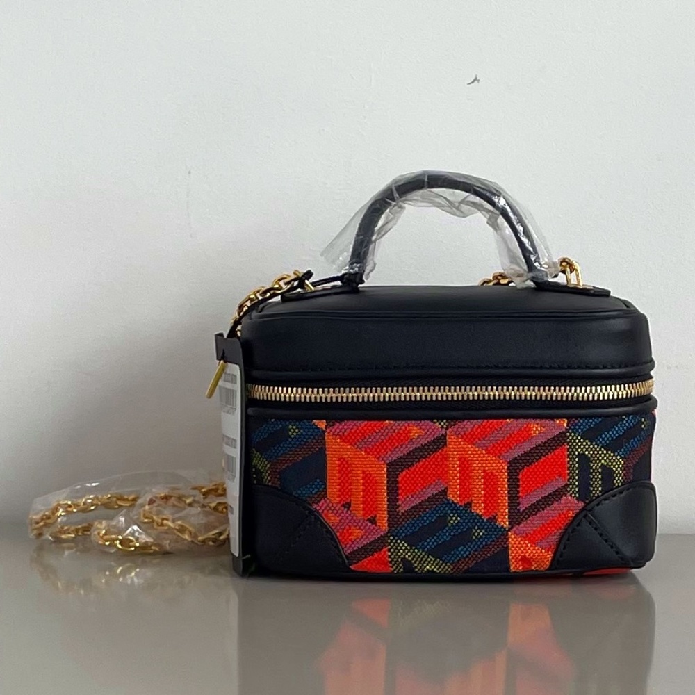 MCM Cubic Jacquard Crossbody | Multi-Color | Small